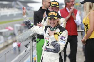 Podium premiere for Rahel Frey in ADAC GT Masters