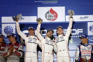 Porsche Team: Romain Dumas, Neel Jani, Marc Lieb (l-r)