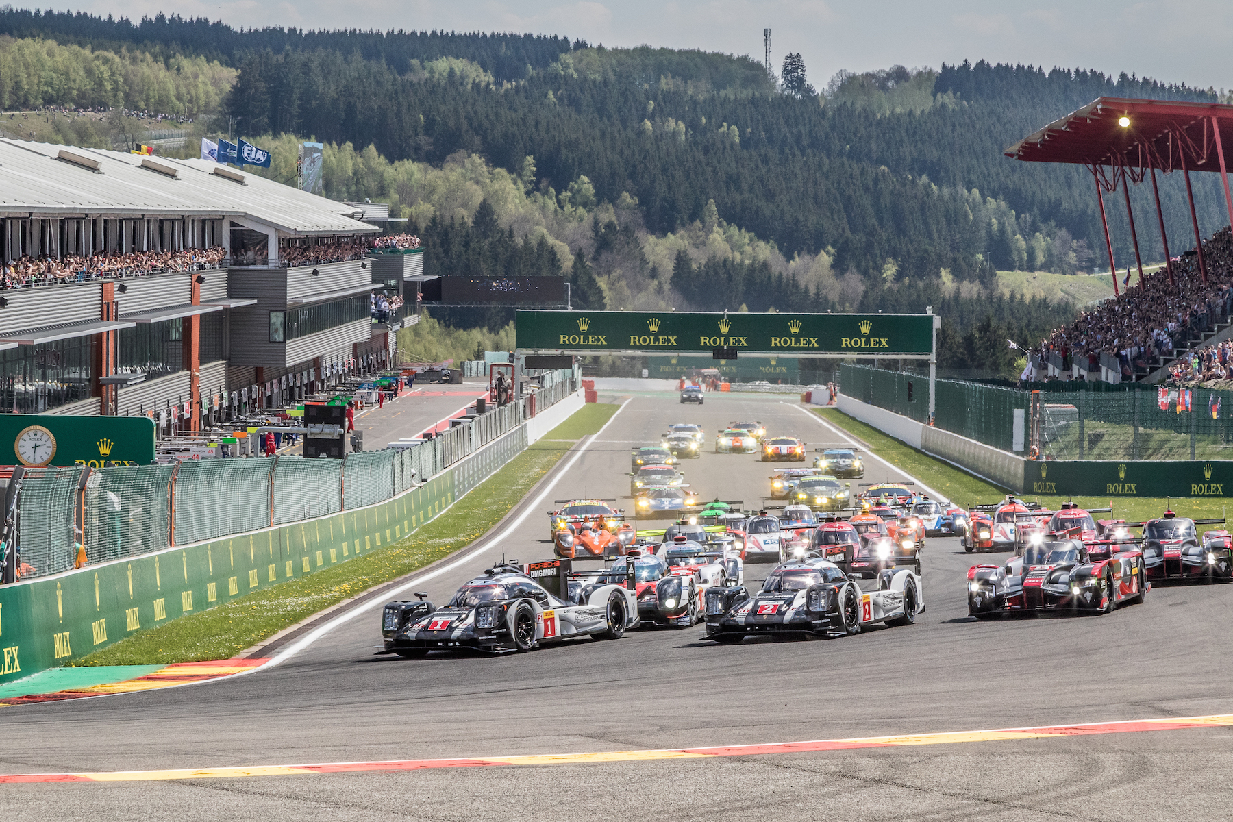 Race Start at the WEC 6 Hours of Spa - Circuit de Spa-Francorchamps - Spa - Belgium