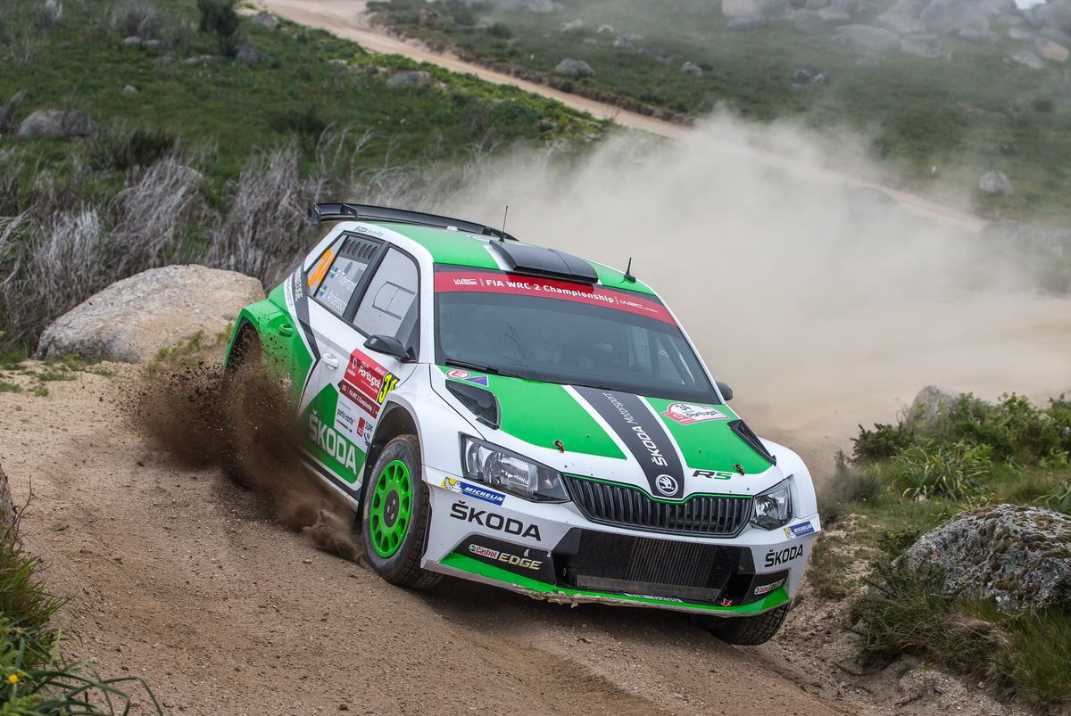 Pontus Tidemand gives ŠKODA Motorsport the first win of the season in the WRC 2