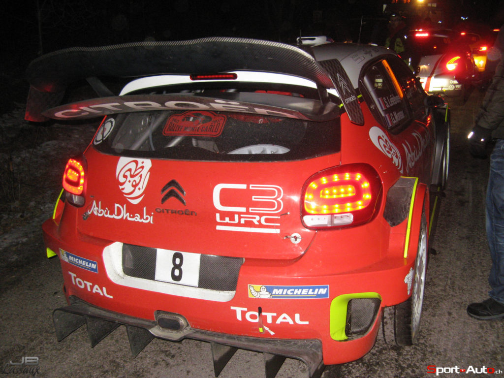 The C3 WRC claims its first stage Win on the Col de Turini!