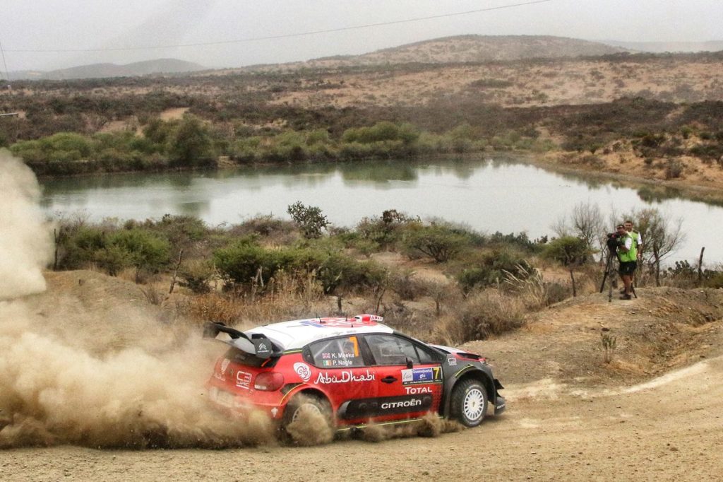 Kris Meeke stretches at Rally Mexico