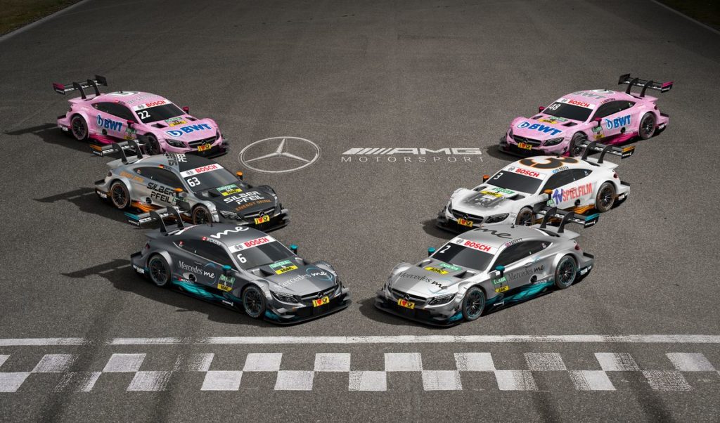 The 2017 car designs of the Mercedes-AMG Motorsport DTM Team
