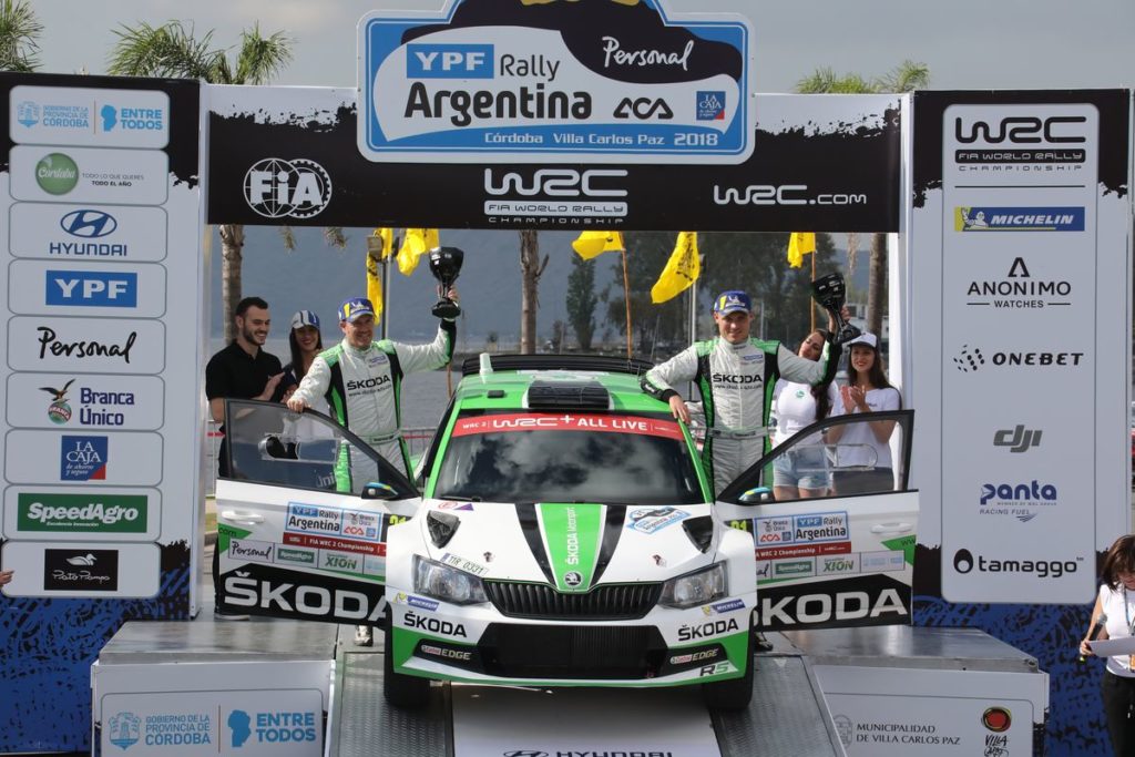 Škoda’s Pontus Tidemand wins and takes lead in WRC 2 championship
