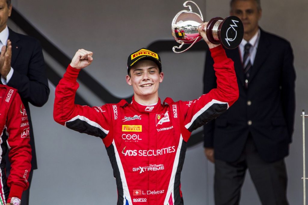 FIA Formula 2 - Louis Delétraz on the podium at Monaco