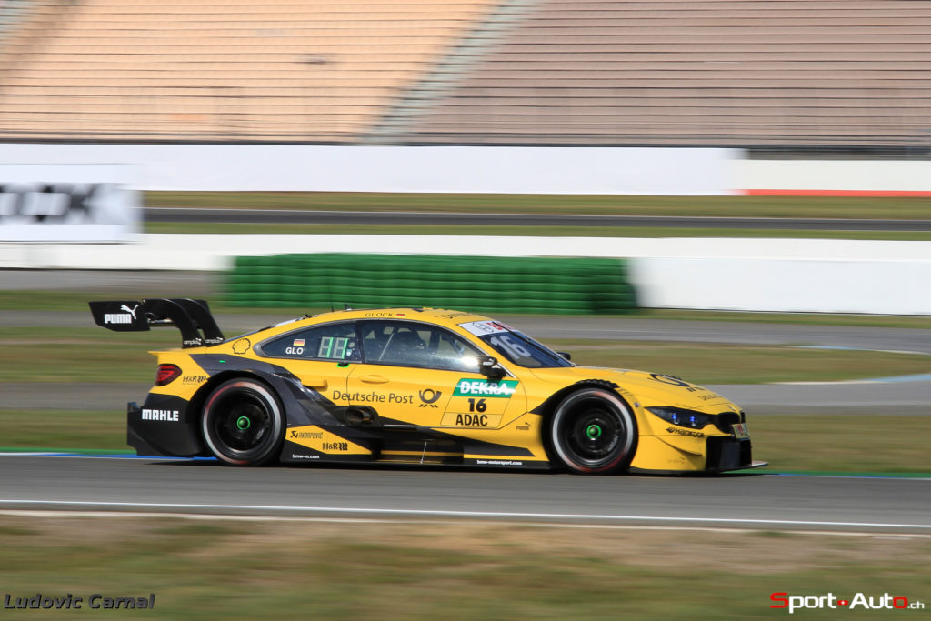Timo Glock finishes third on the podium for BMW in the season opener at Hockenheim