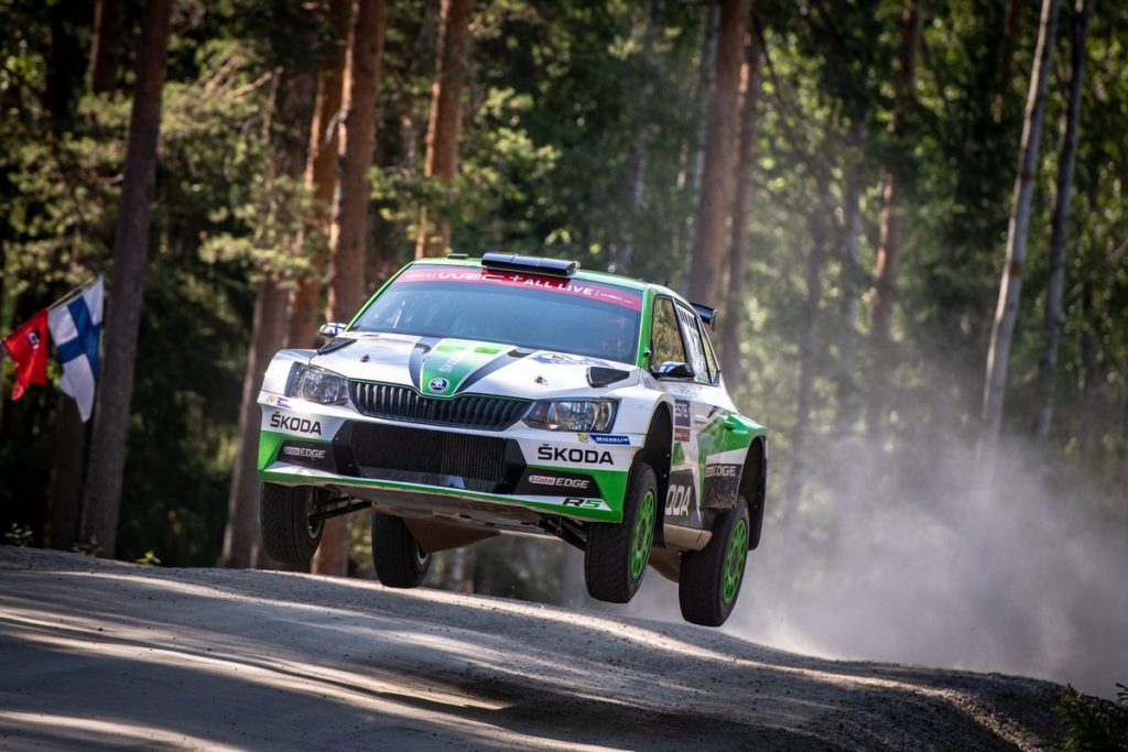 ŠKODA Motorsport’s Kalle Rovanperä chases lead in WRC 2 Pro category