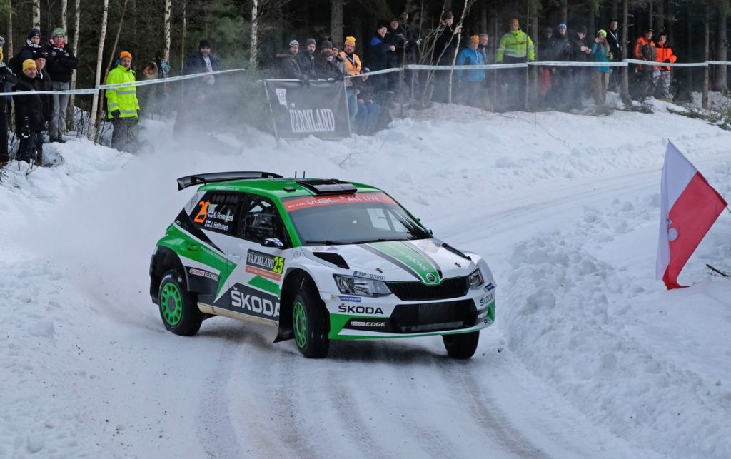 Škoda Motorsport’s Kalle Rovanperä fought back to second in WRC 2 Pro