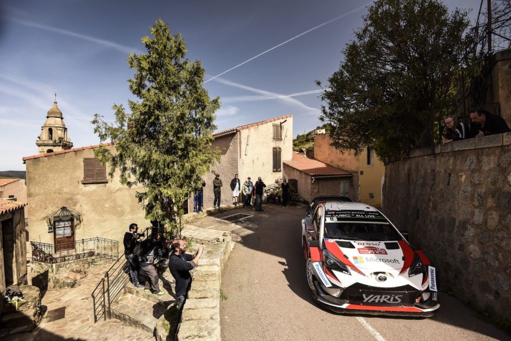 The Toyota Yaris WRC takes on the twisting turns of Corsica