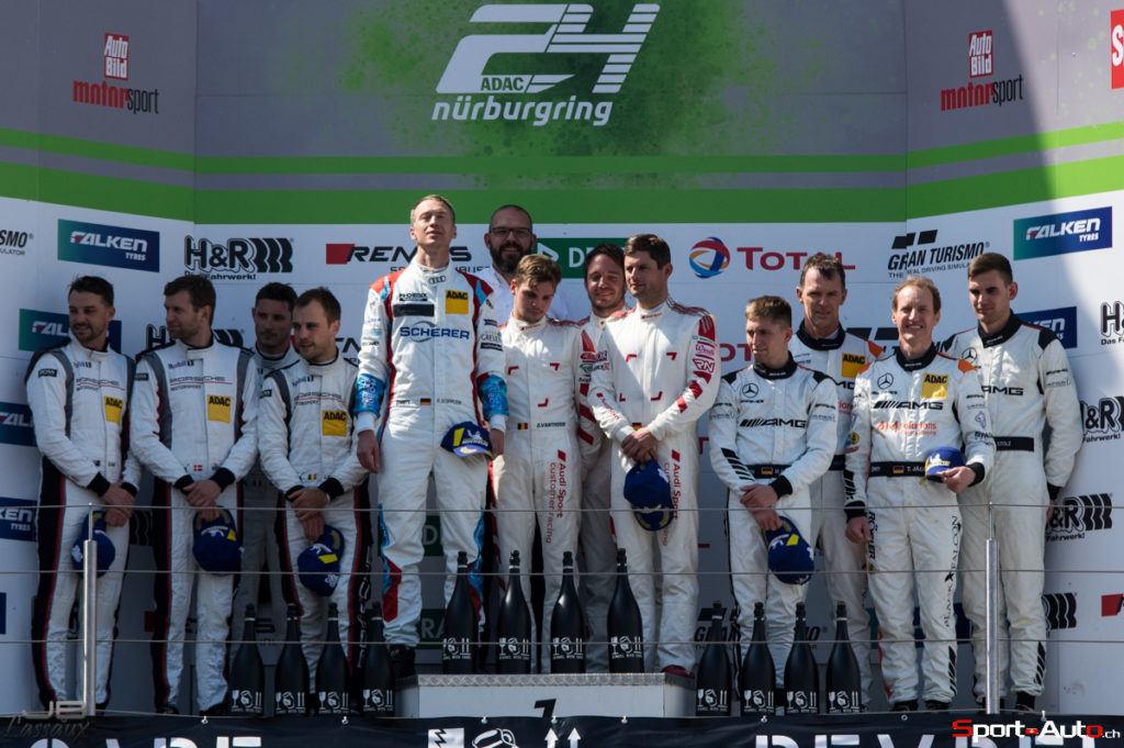 24h Nürburgring – Audi l'emporte, Marcel Fässler au pied du podium