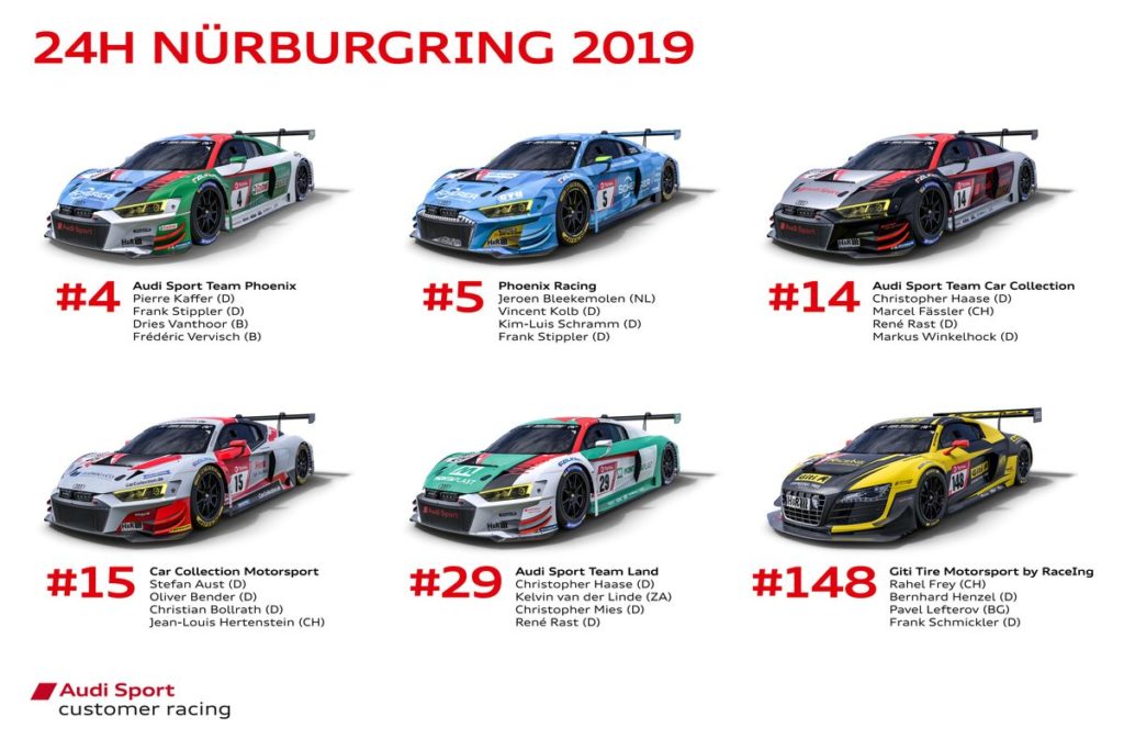 Audi Sport customer racing will fünften Sieg auf dem Nürburgring