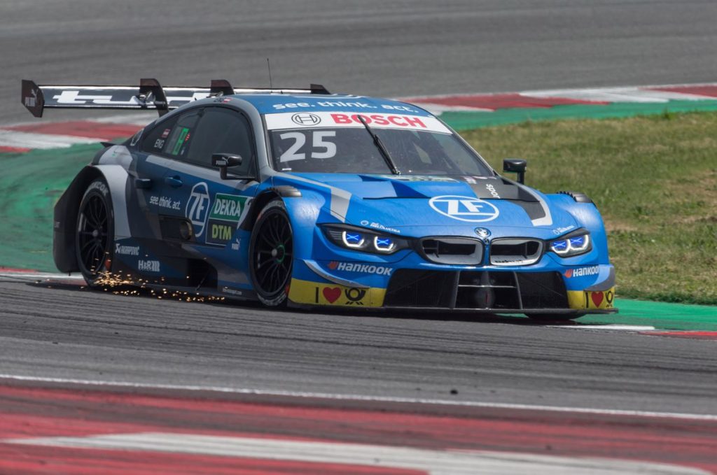 The BMW M4 DTM in action on the streets of Nuremberg