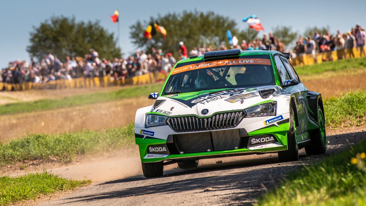 ADAC Rallye Deutschland: Rovanperä and Kopecký secure double lead for ŠKODA in WRC 2 Pro