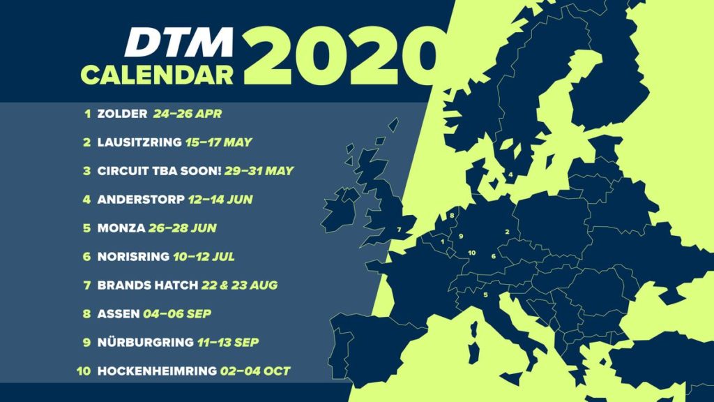 DTM-Kalender 2020: mehr Veranstaltungen, mehr europäische Länder