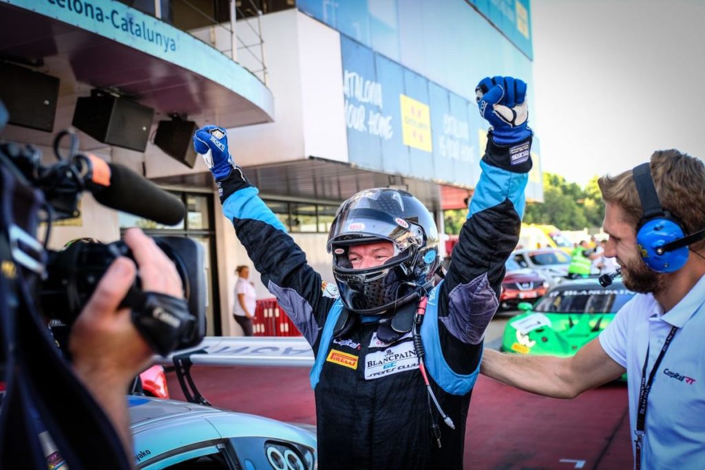 Remenyako wins action-packed Blancpain GT Sports Club Saturday race one in Barcelona as Moller Seals Title