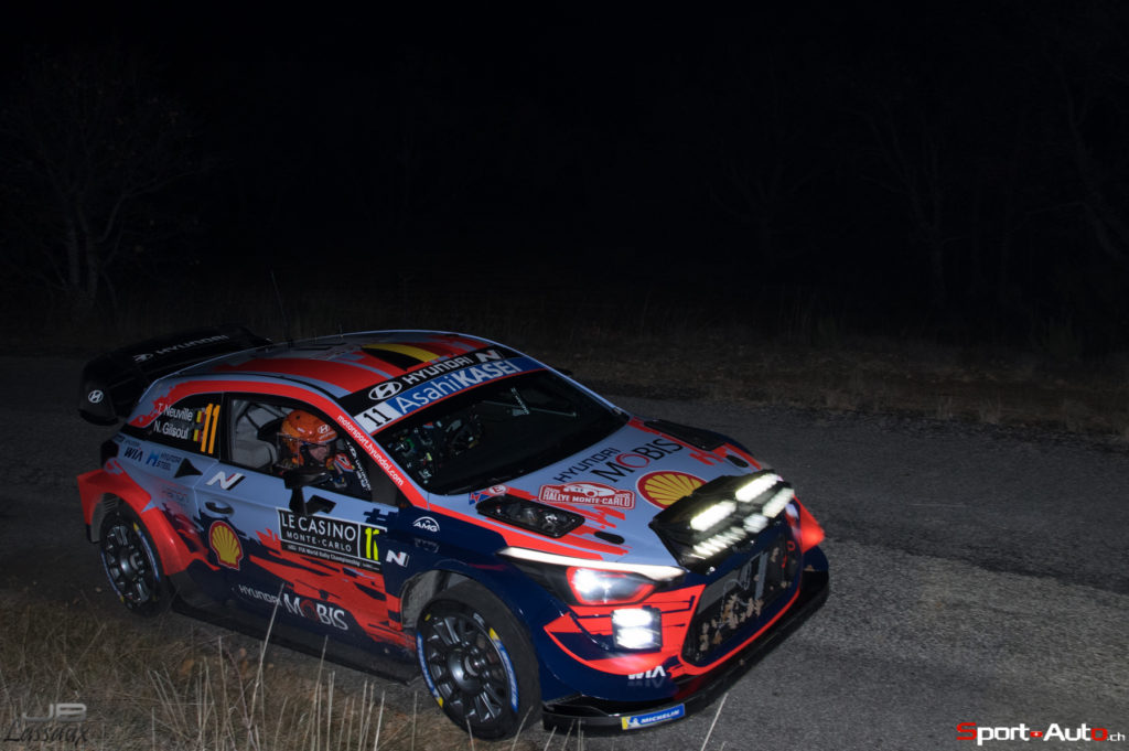 Hyundai Motorsport has taken an early provisional lead of Rallye Monte-Carlo, the opening event of the 2020 FIA World Rally Championship