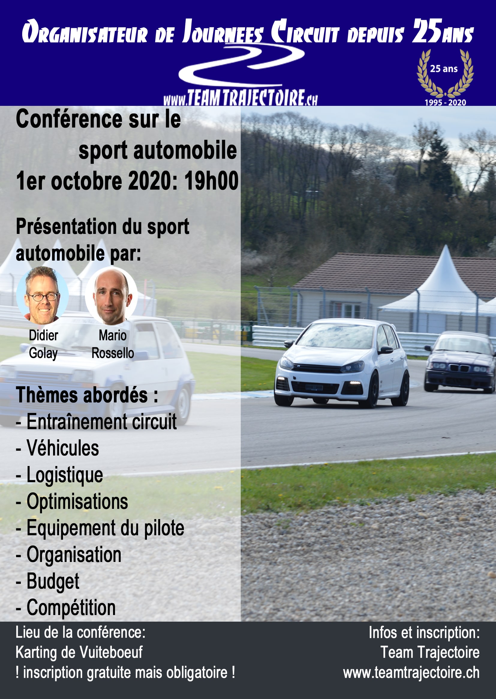 Conférence journées circuit automobile par le Team Trajectoire