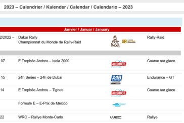 Le calendrier sportif 2023 de Sport-Auto.ch est en ligne