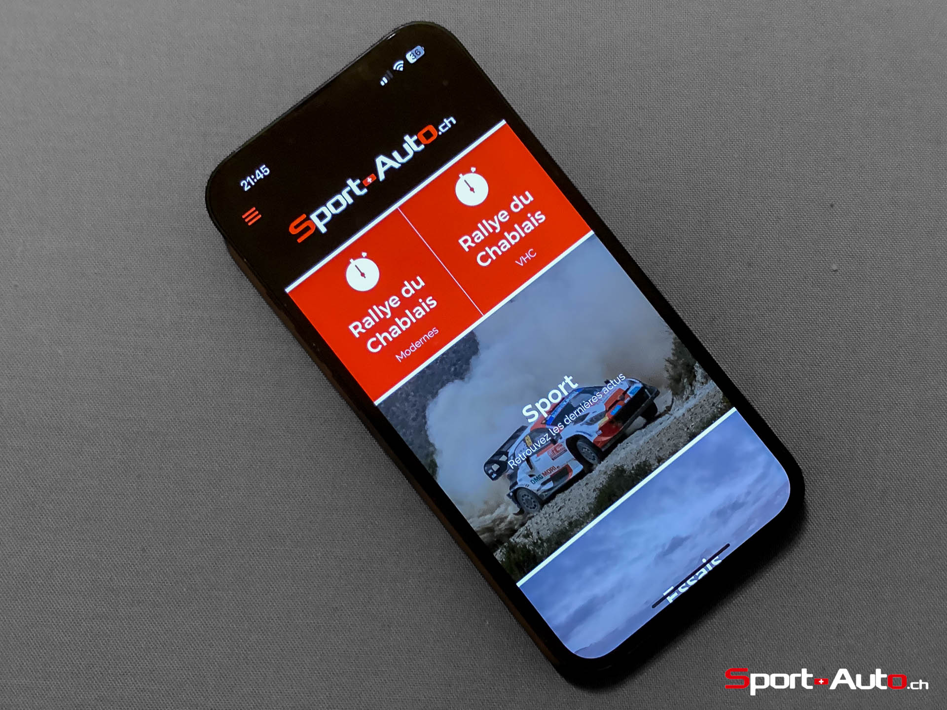 Suivez le Rallye du Valais sur l'application Sport-Auto.ch - Sport-Auto.ch