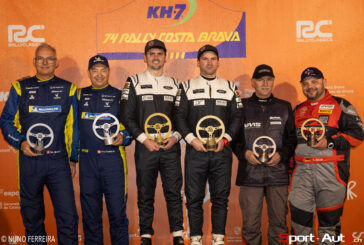 Guy Trolliet et Sébastien Moulin sur le podium du Rally Costa Brava